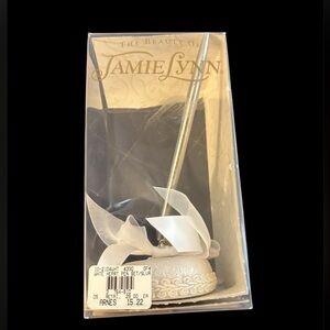 Jamie Lynn White and Silver Heart Pen Set